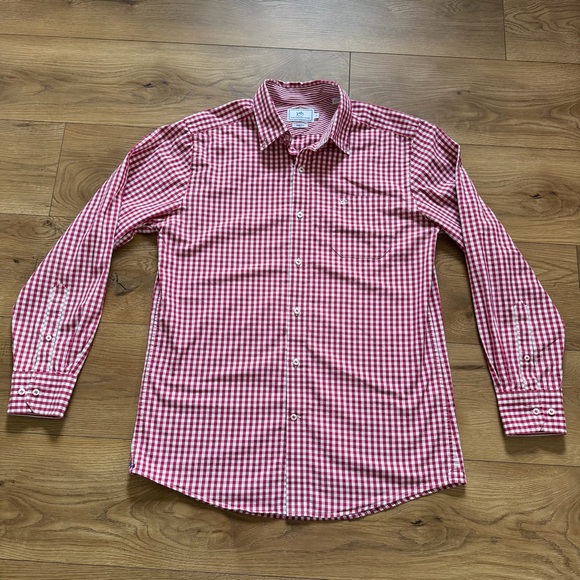 Southern Tide Other - Southern‎ Tide Men’s Red Gingham Button Down Shirt Medium Trim Fit Cotton